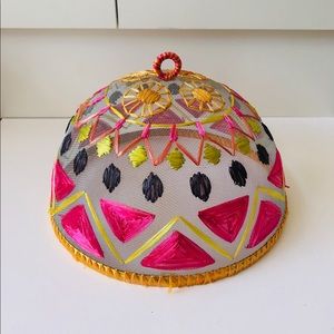 Anthropologie embroidered mesh dome cover